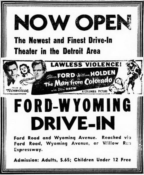 Ford-Wyoming Drive In Dearborn - 1950-05-19 Ad